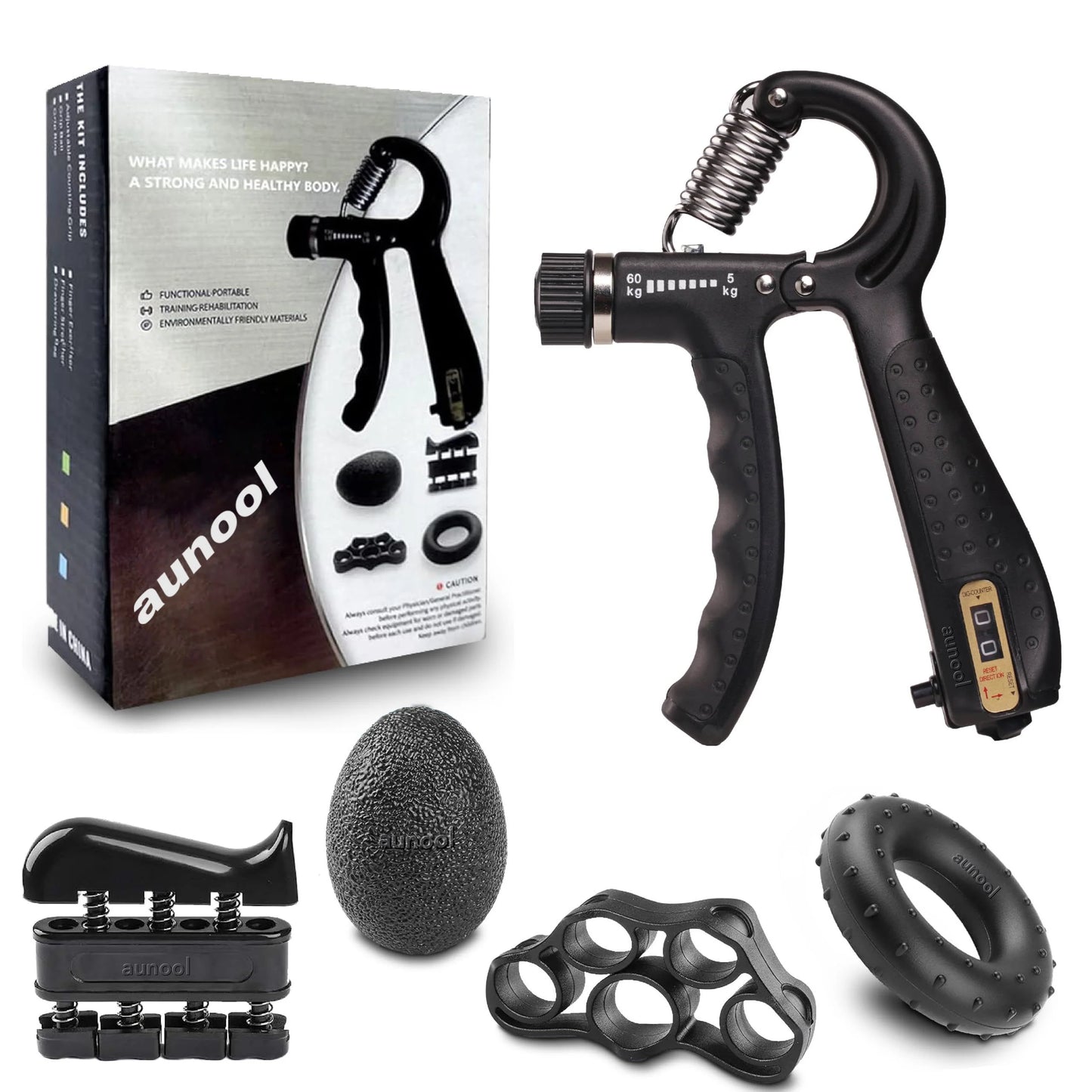 Adjustable Grip Strengthener Kit – 5-Pack